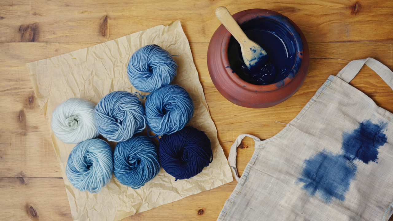 Indigo-Blau für Wolle — die Naturfarbe Mai 2026